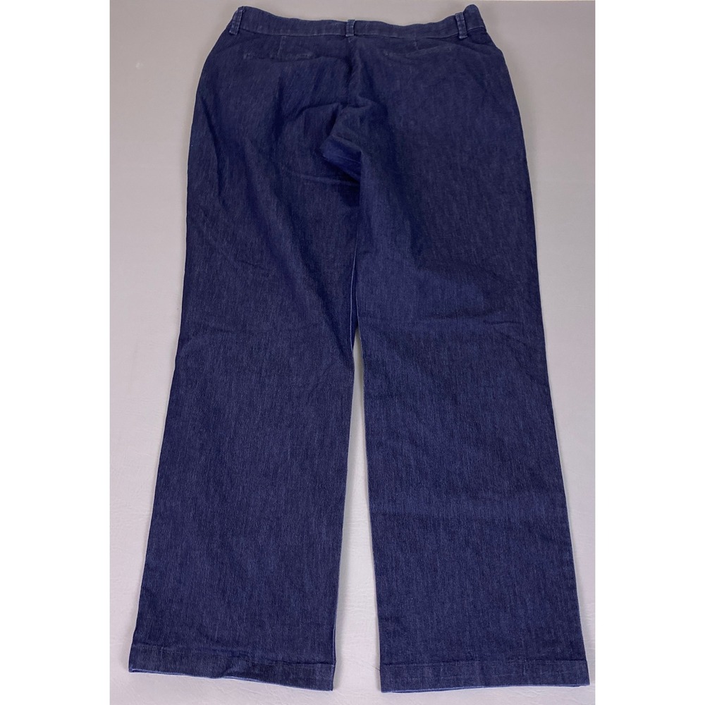 Lee Womens Relaxed Fit Straight Leg Jeans Size 16 Long Dark Wash Blue Denim Y2K - Picture 10 of 11